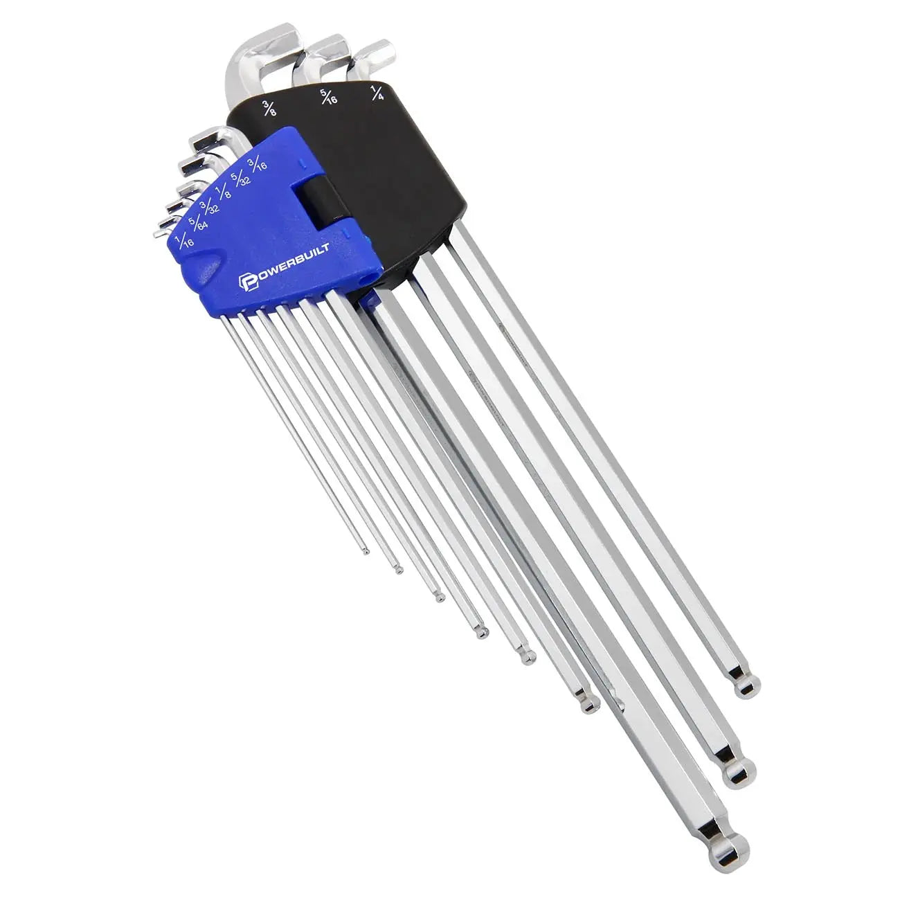 Powerbuilt Sae Stubby & Long Arm Hex Key Wrench Set (9 Piece Set) POWERBUILT