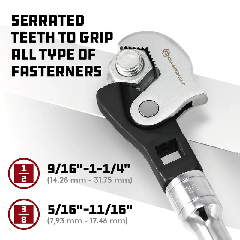 Powerbuilt Spring Crowfoot Wrench Set (2 Piece Set) POWERBUILT