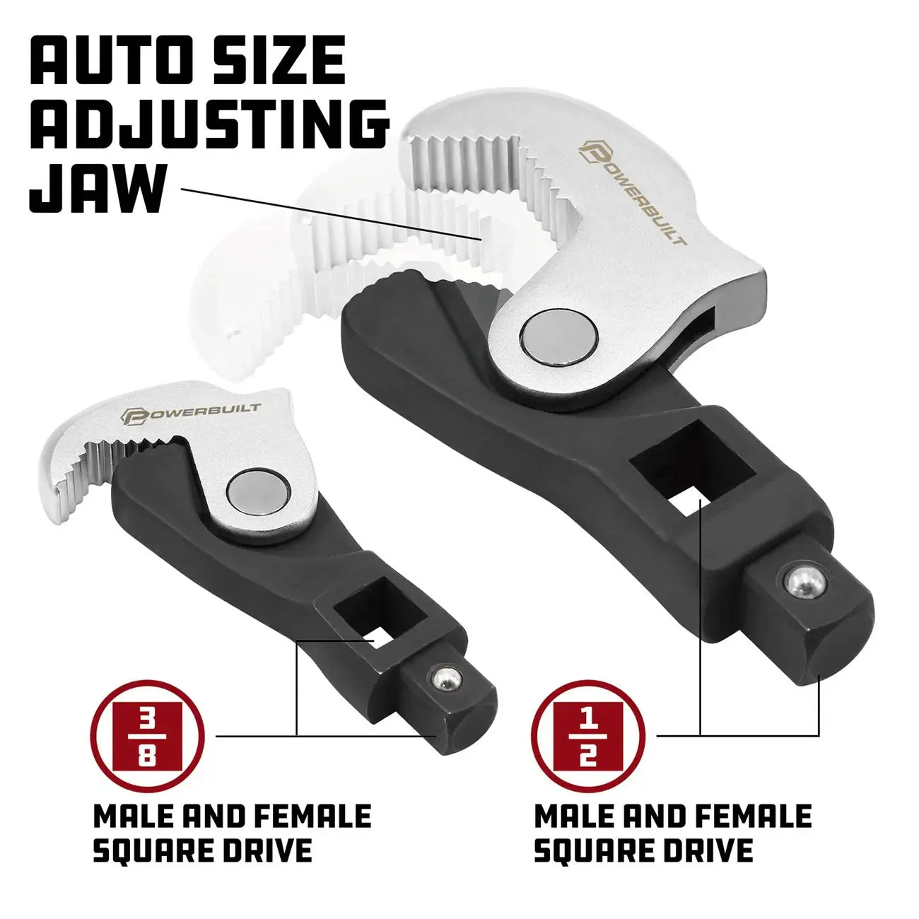 Powerbuilt Spring Crowfoot Wrench Set (2 Piece Set) POWERBUILT