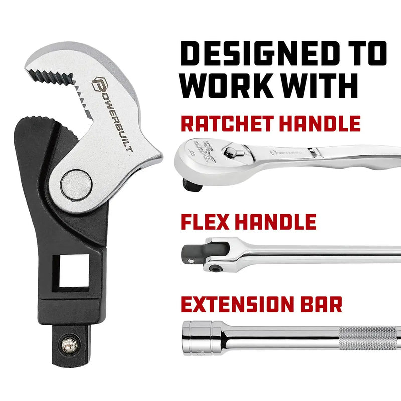 Powerbuilt Spring Crowfoot Wrench Set (2 Piece Set) POWERBUILT