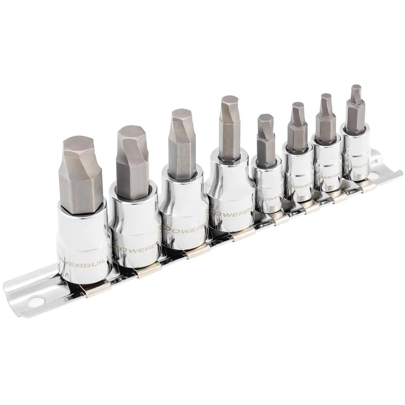Powerbuilt Zeon Sae Hex Bit Socket Set For Damaged Bolts (8 Piece Set) POWERBUILT