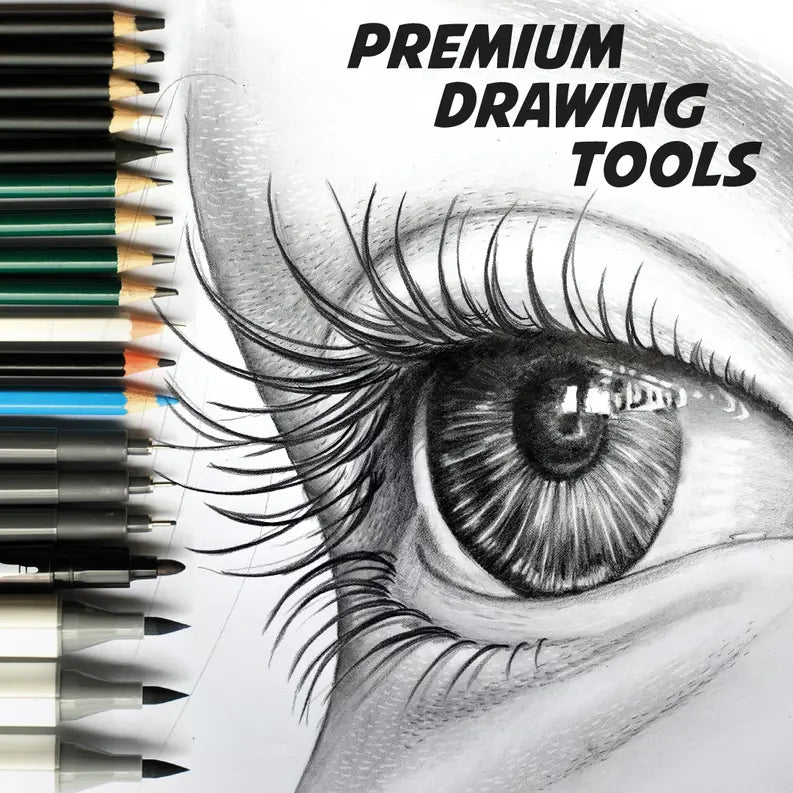 Premium Drawing Set // 26 Piece Set Render Demo Design Studio