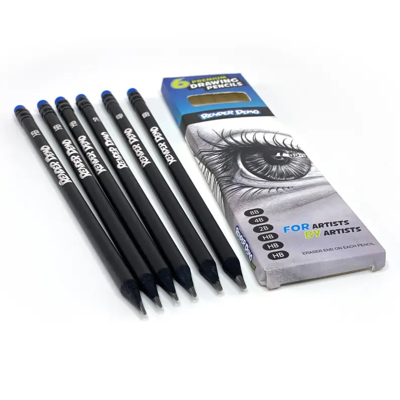 Premium Pencils Set Render Demo Design Studio