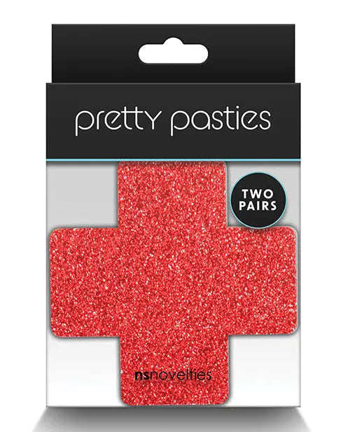 Pretty Pasties Glitter Cross - 2 Pair Ns Novelties INC