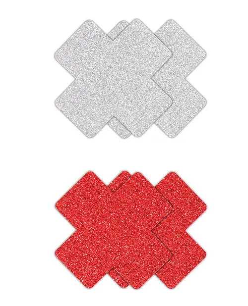 Pretty Pasties Glitter Cross - 2 Pair Ns Novelties INC