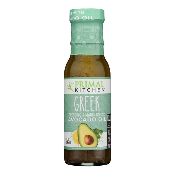 Primal Kitchen Greek Vinaigrette - Avocado Oil And Organic Oil - Case Of 6 - 8 Oz. Primal Kitchen
