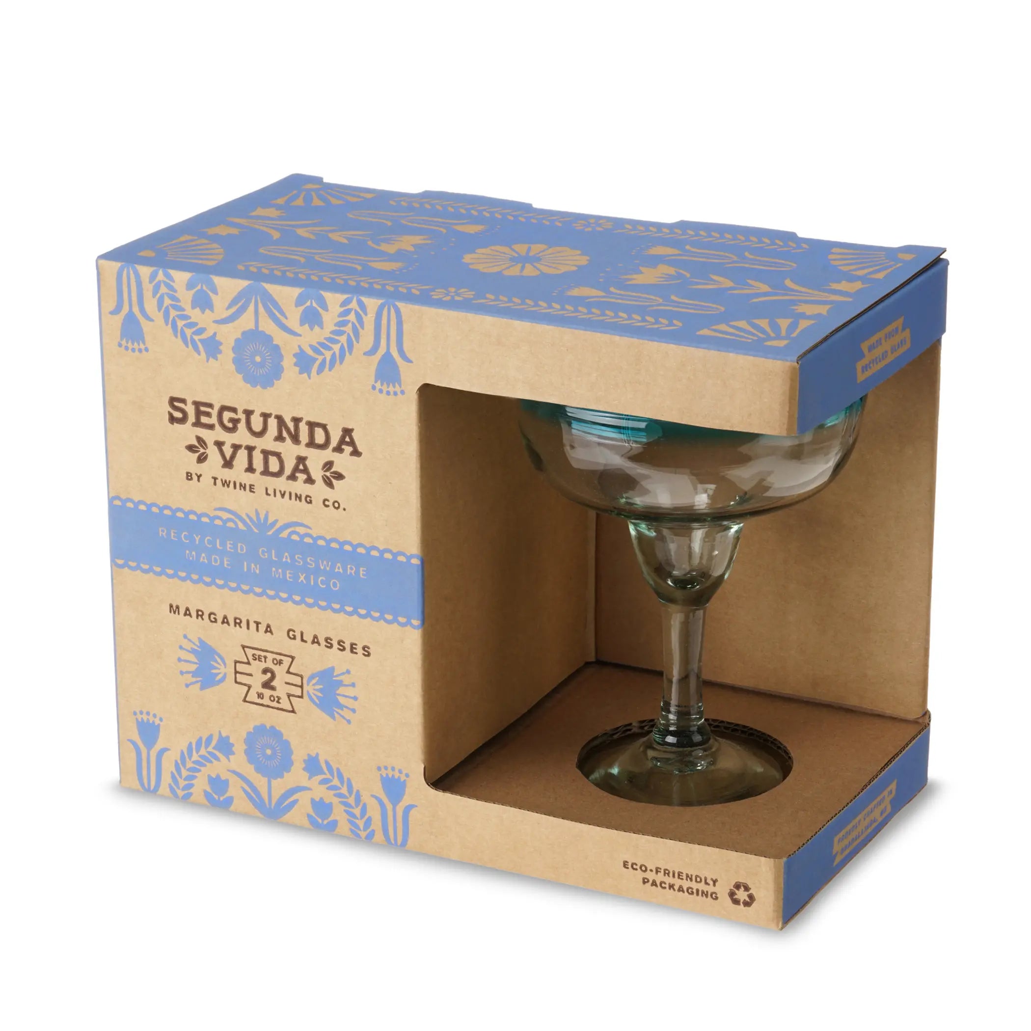 Primavera Recycled Margarita Glass Set by Twine Living Twine
