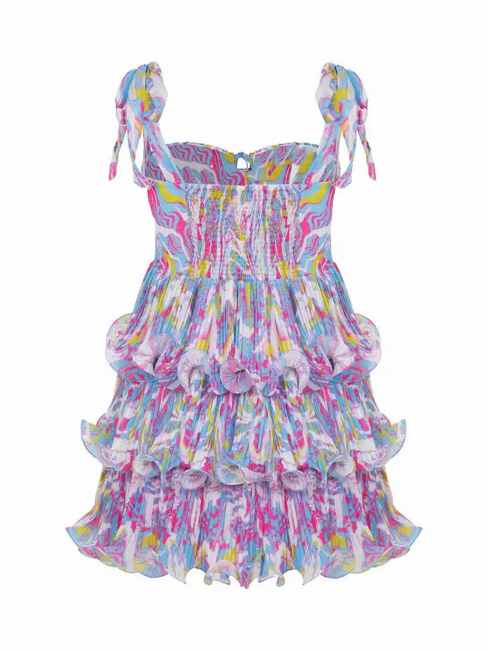 Print Tiered Dress Monique Store