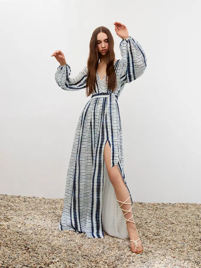 Printed Long Dress Nocturne