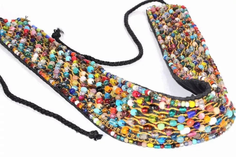 Prismatic Beaded Belt Wild Lotus