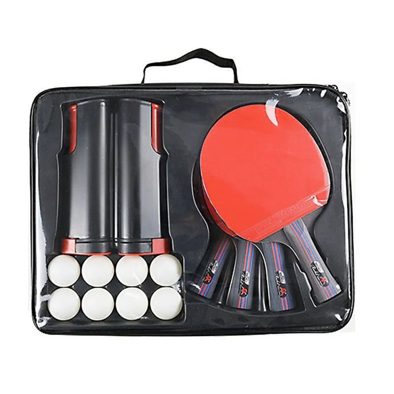 Professional Table Tennis Racket Set Ping Pong Racket Bat With Table Tennis Net Storage Bag For Beginners