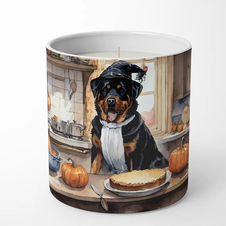 Pug Fall Kitchen Pumpkins Decorative Soy Candle Caroline's Treasures