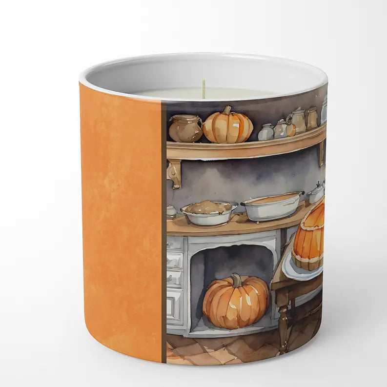 Pug Fall Kitchen Pumpkins Decorative Soy Candle Caroline's Treasures