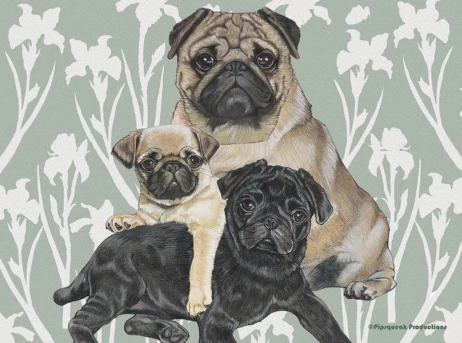 Pugs - Best of Breed Dog Breed Fleece Blanket Best of Breed