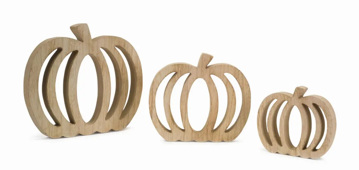Pumpkin Cut-Out (Set of 6) 5.5"-9.5"H Wood Melrose Intl.