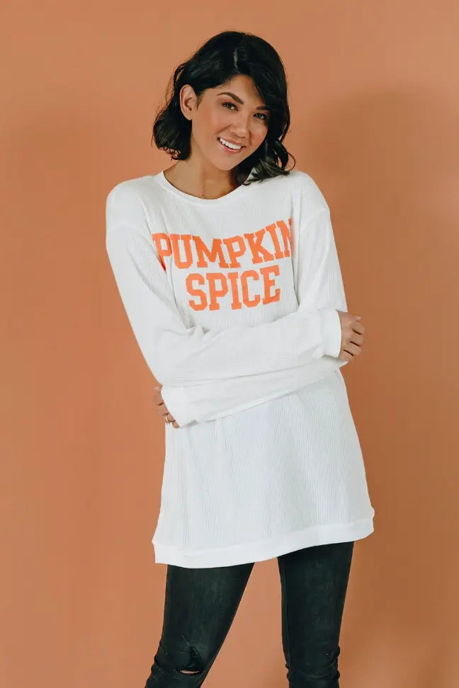 Pumpkin Spice Thermal Top Stay Warm in Style