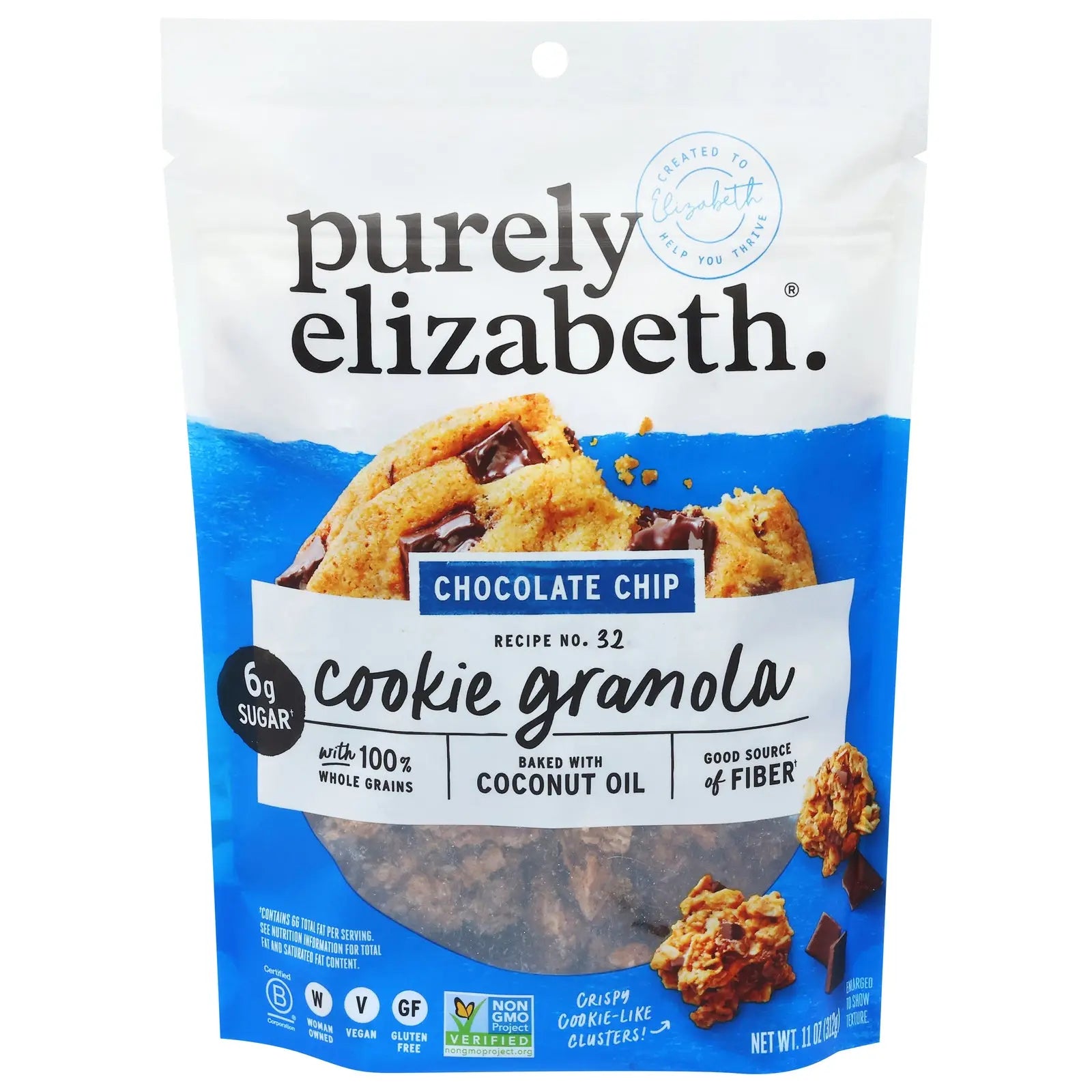 Purely Elizabeth - Cookie Granola Choc Chip - Cs Of 6-11 Oz Purely Elizabeth