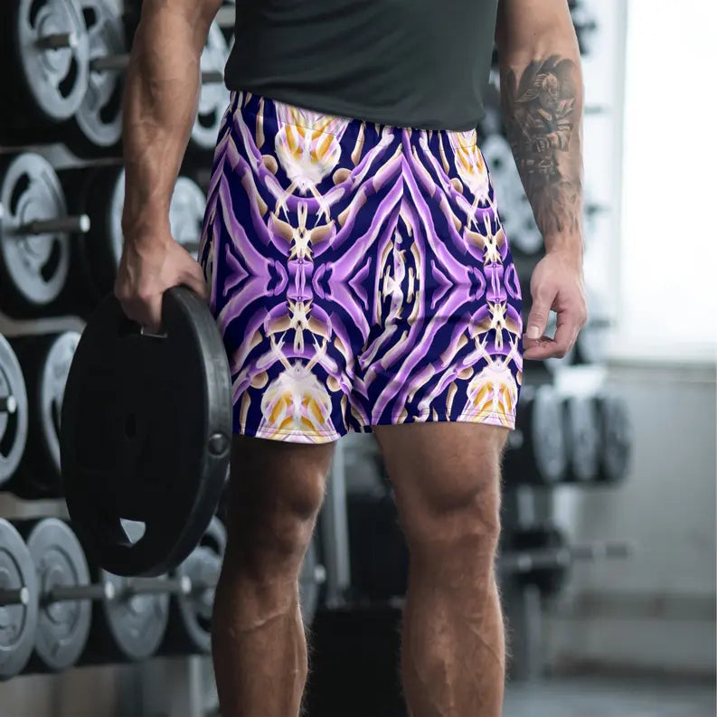 Purple African Print Men's Shorts Adirelounge