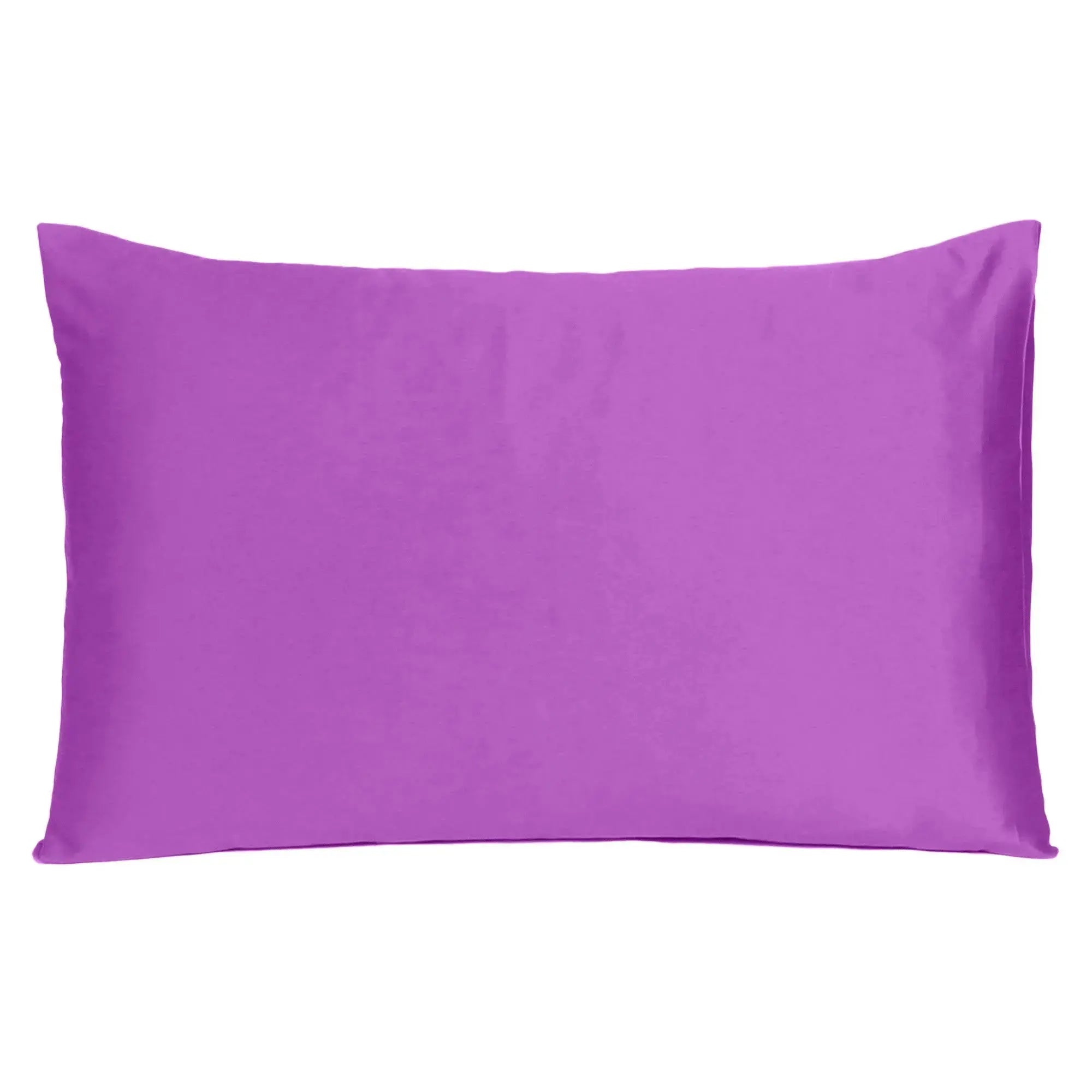 Purple Merlot Dreamy Set Of 2 Silky Satin Standard Pillowcases Homeroots Bed & Bath