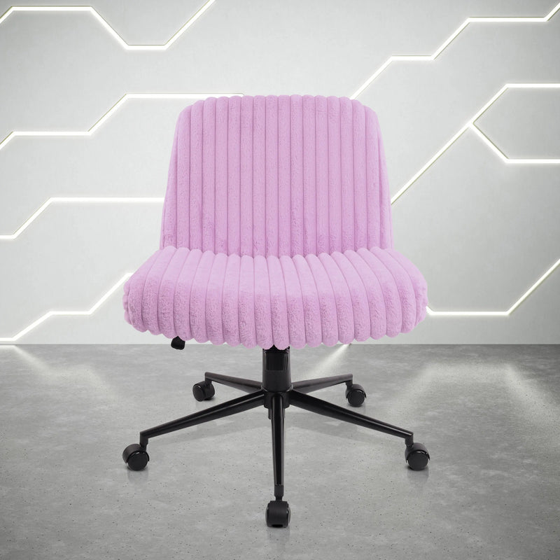 Purple and Black Adjustable Height Rolling Gaming Chair Homeroots Office