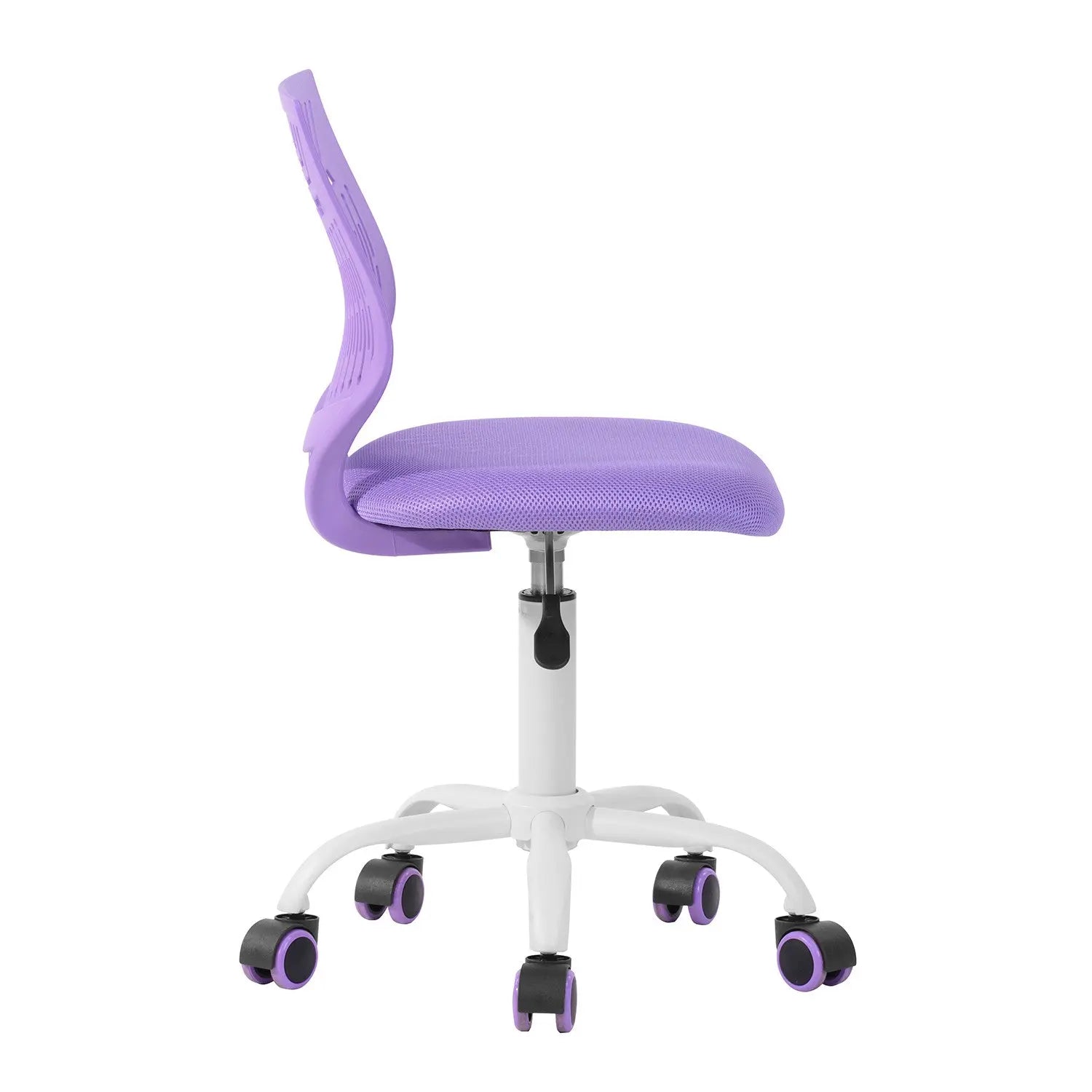 Purple and White Adjustable Height Swivel Rolling Office Chair Homeroots Office