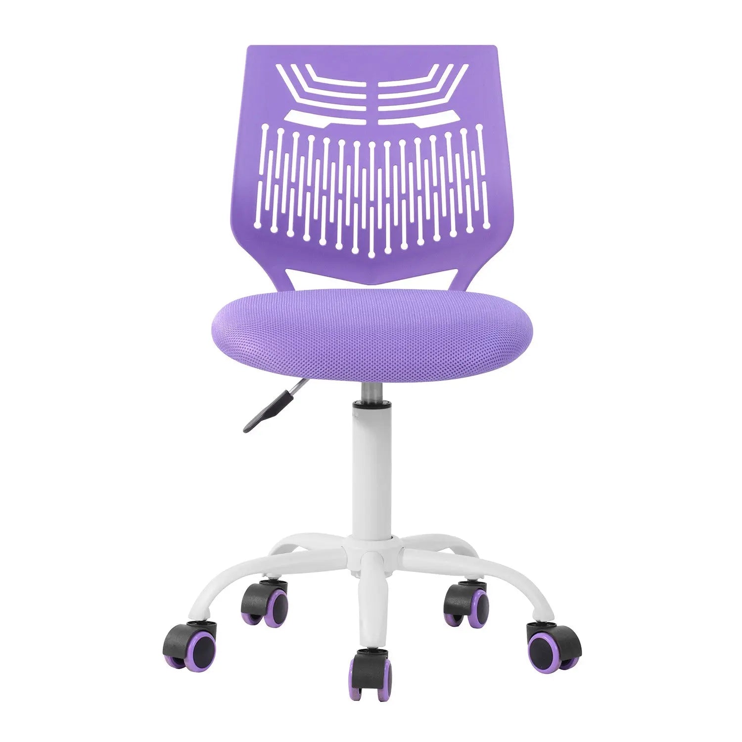 Purple and White Adjustable Height Swivel Rolling Office Chair Homeroots Office