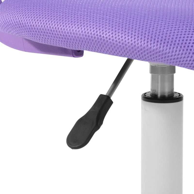 Purple and White Adjustable Height Swivel Rolling Office Chair Homeroots Office