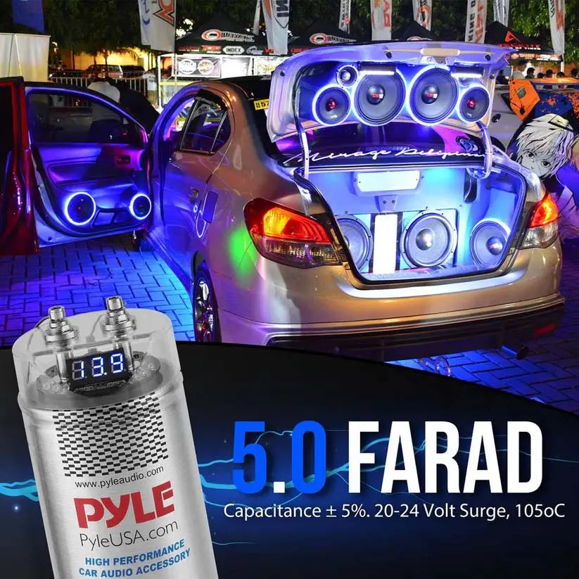 Pyle 5.0 Farad Digital Power Capacitor Pyle