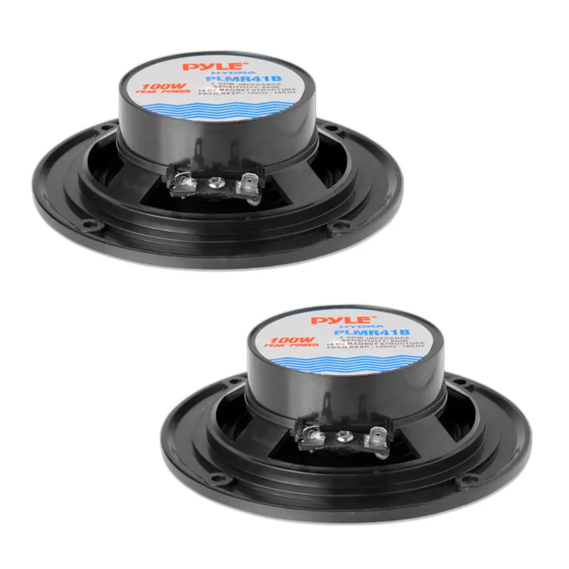 Pyle Marine 4” Dual Cone Speakers (black) Pyle