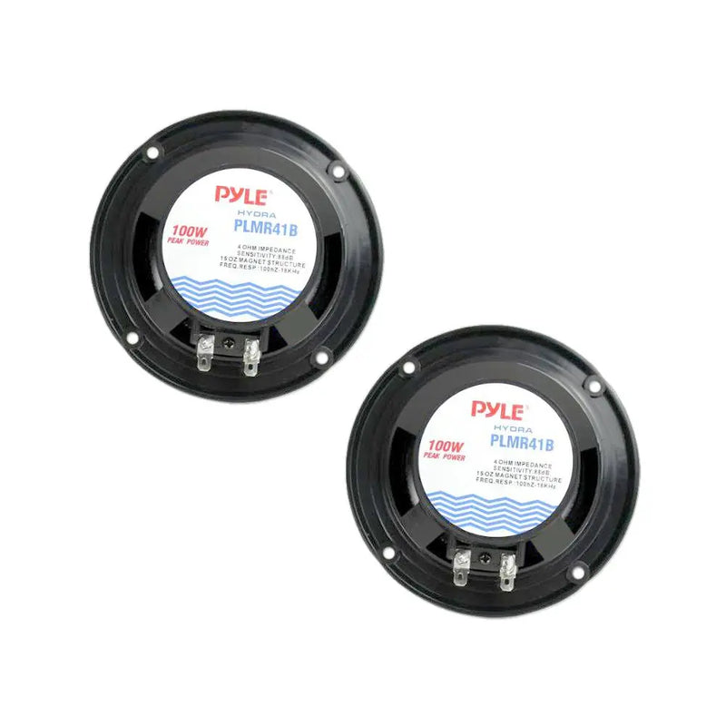 Pyle Marine 4” Dual Cone Speakers (black) Pyle