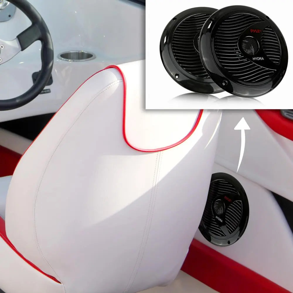 Pyle Marine 6.5” Dual Cone Speakers (black) Pyle