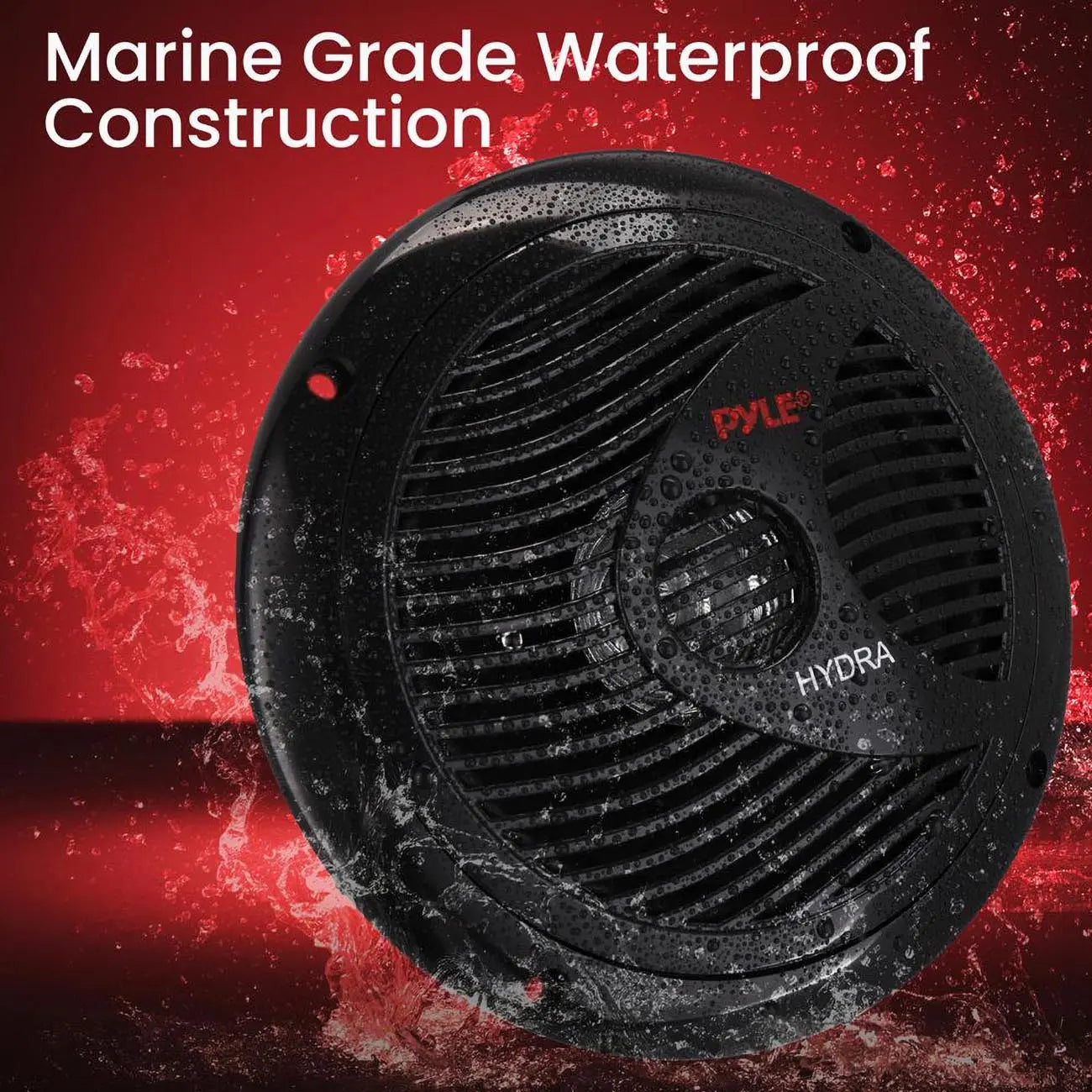 Pyle Marine 6.5” Dual Cone Speakers (black) Pyle