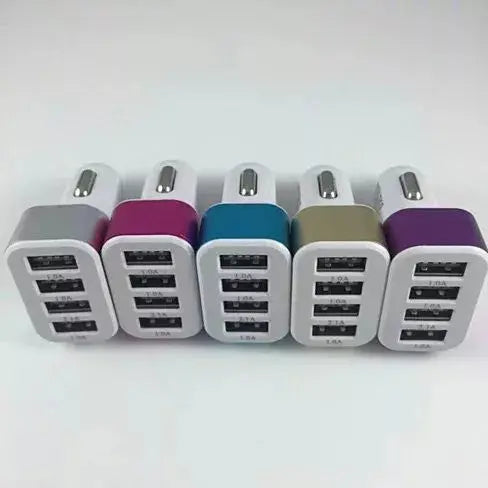 QUAD PORTS USB Car Adapter and Charger Vista Shops