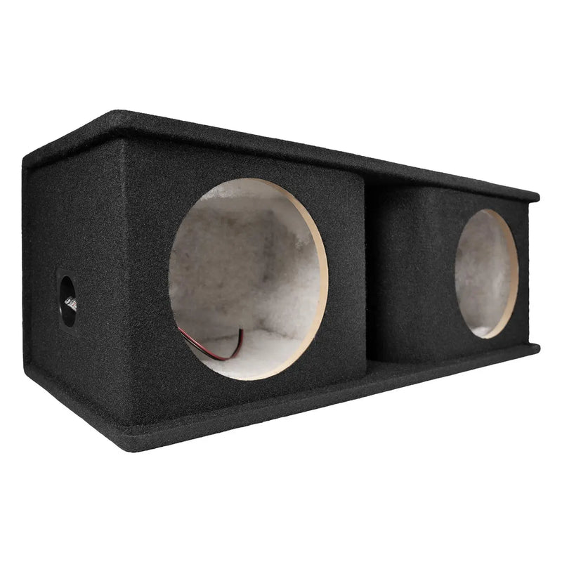 Qpower Dual 10″ Curved Vent Port Empty Woofer Enclosure Qpower