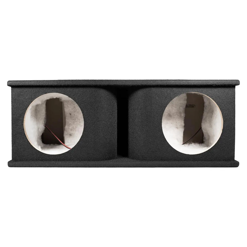 Qpower Dual 10″ Curved Vent Port Empty Woofer Enclosure Qpower
