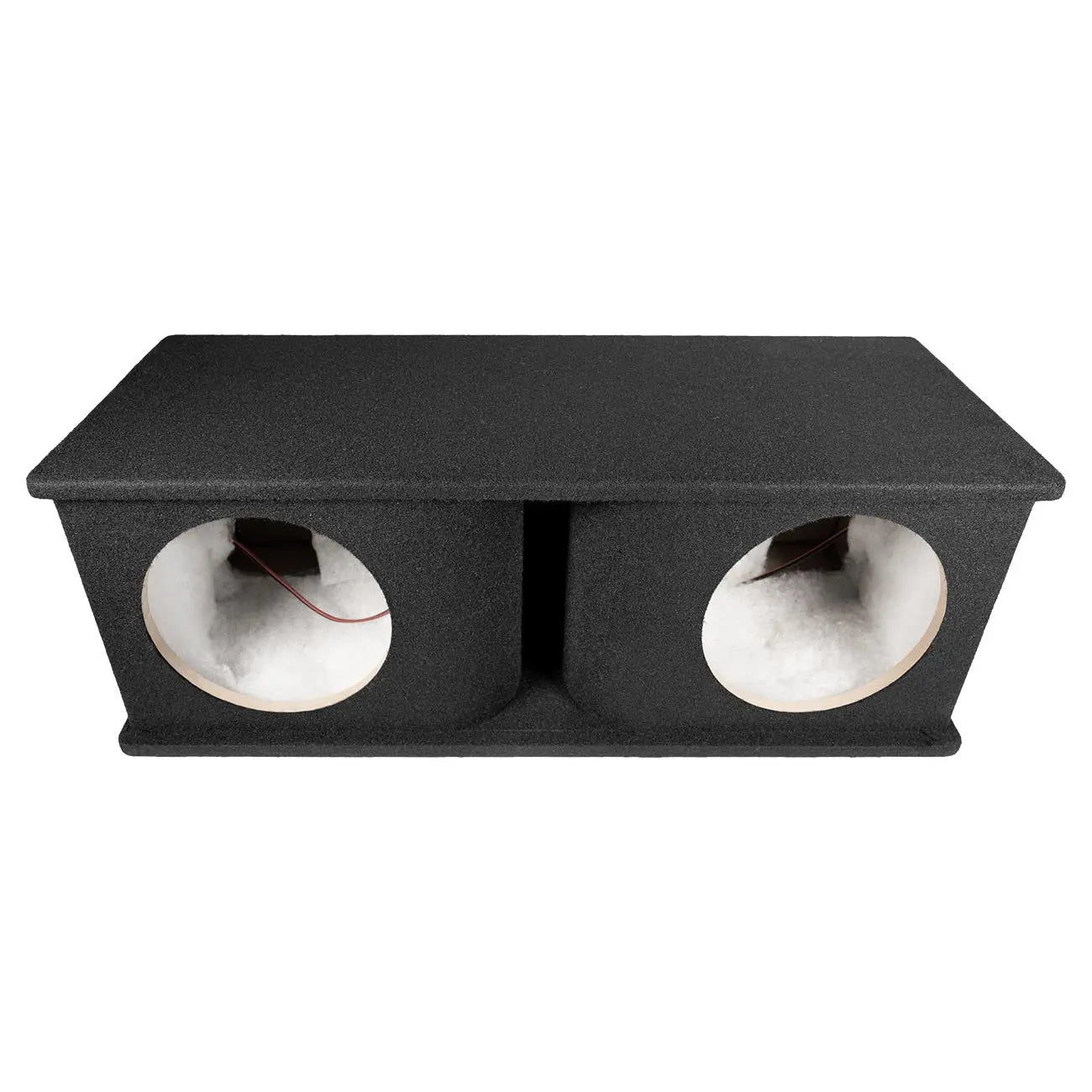 Qpower Dual 10″ Curved Vent Port Empty Woofer Enclosure Qpower