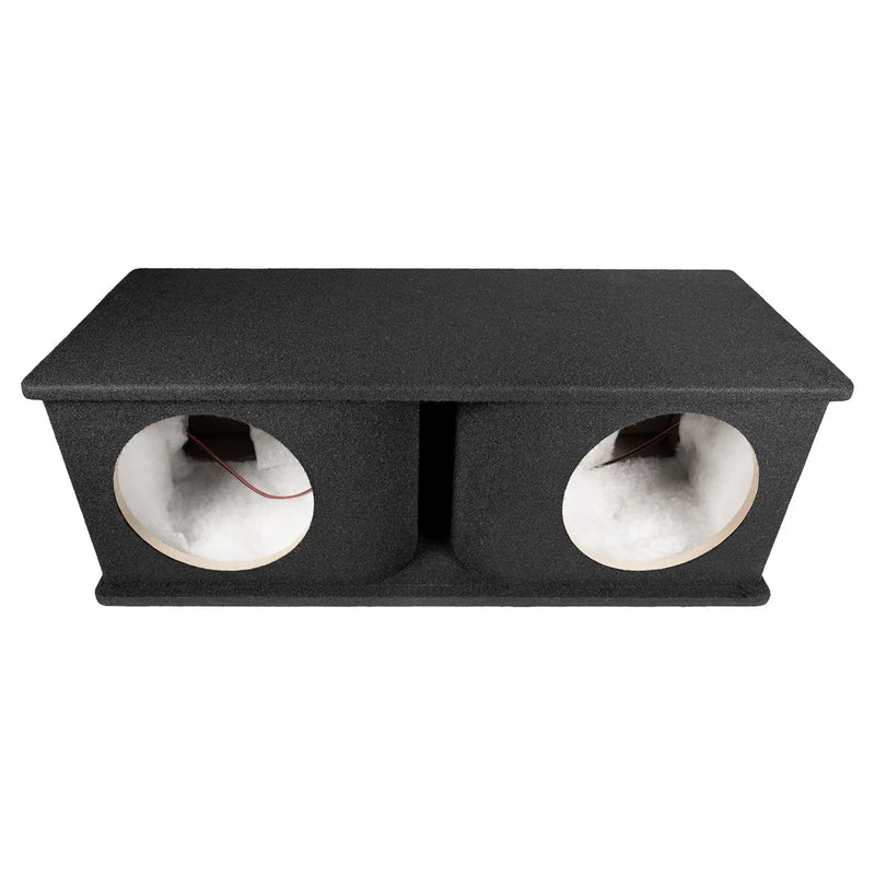 Qpower Dual 10″ Curved Vent Port Empty Woofer Enclosure Qpower