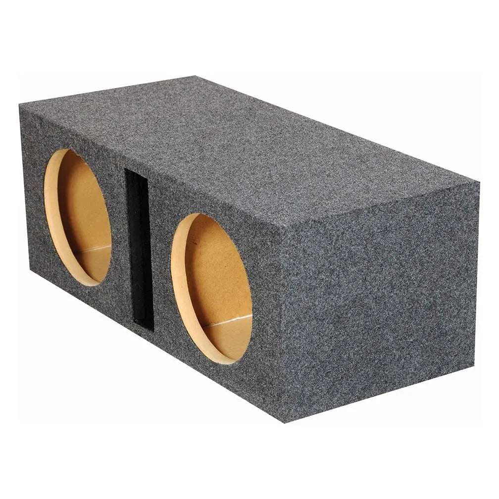 Qpower Dual 10" Slot-ported Heavy Duty Empty Woofer Box Qpower