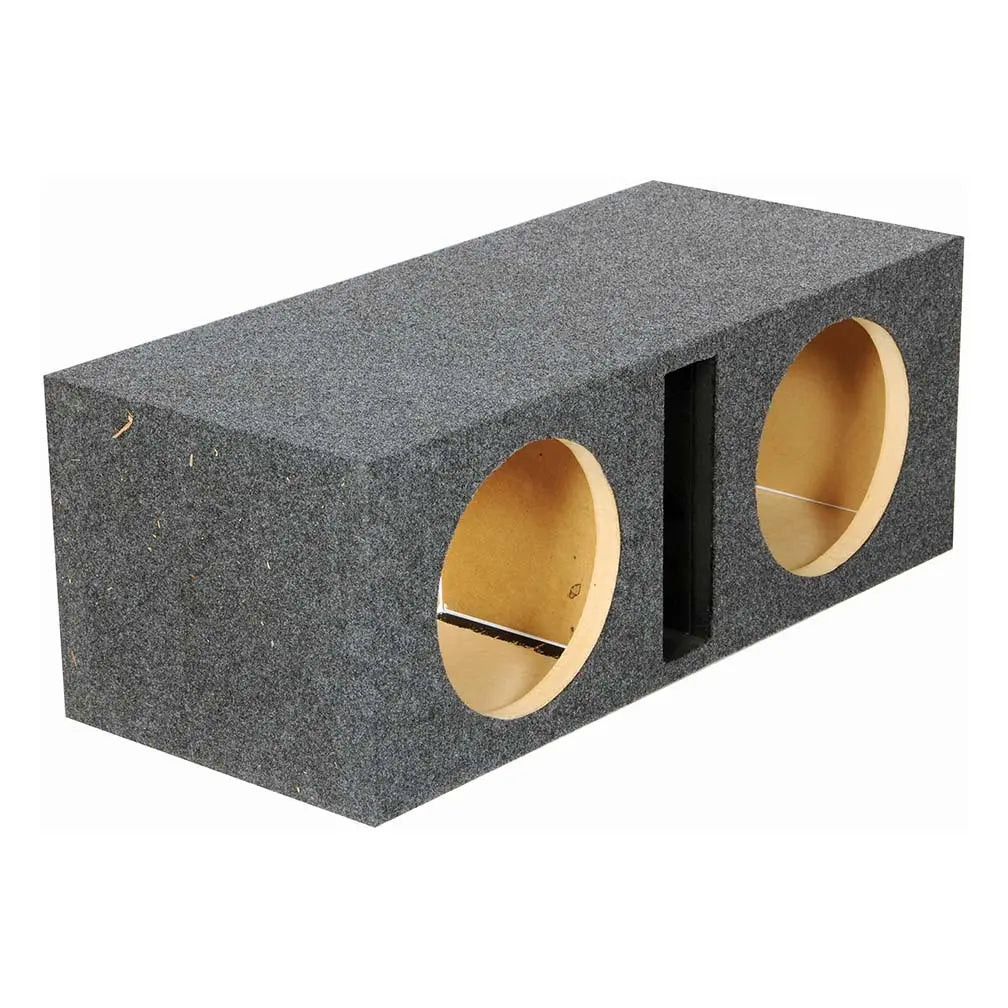 Qpower Dual 10" Slot-ported Heavy Duty Empty Woofer Box Qpower