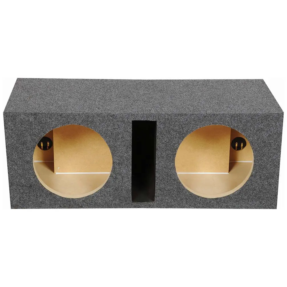 Qpower Dual 10" Slot-ported Heavy Duty Empty Woofer Box Qpower
