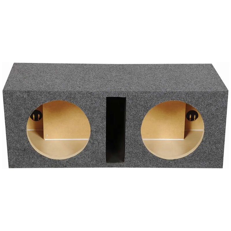 Qpower Dual 10" Slot-ported Heavy Duty Empty Woofer Box Qpower