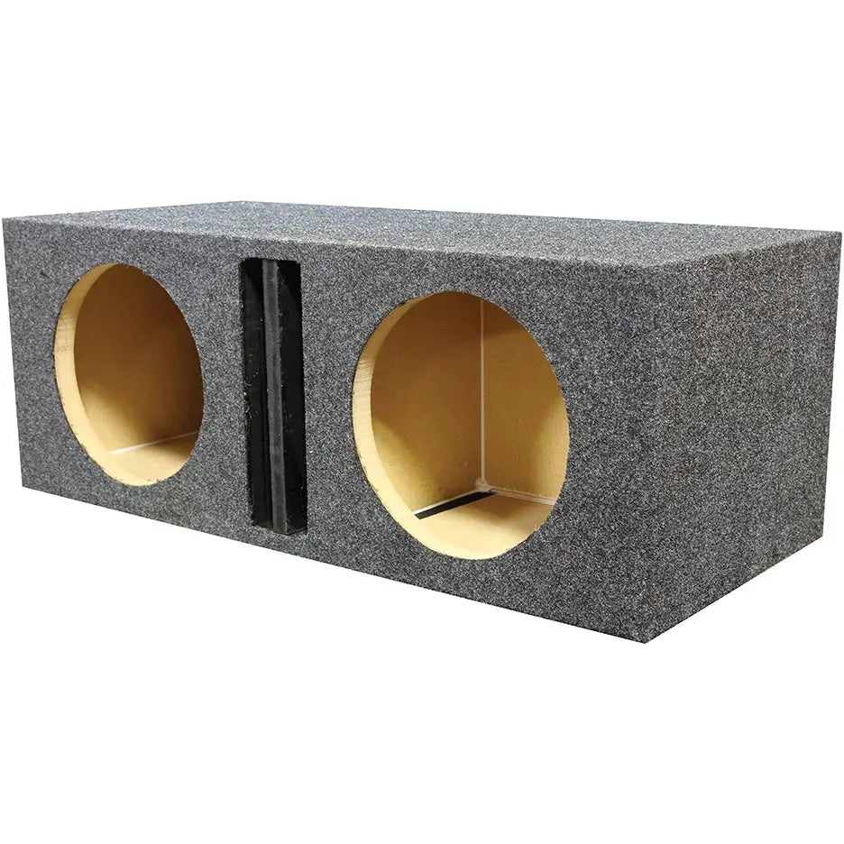 Qpower Dual 12" Ported Heavy Duty Enclosure With Divider Qpower