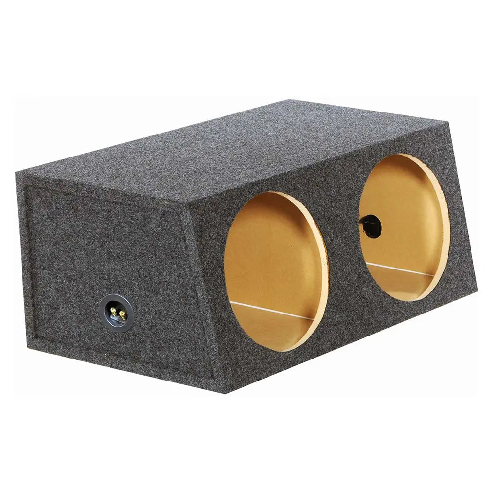 Qpower Dual 12″ Sealed Heavy Duty Angled Empty Woofer Box Qpower