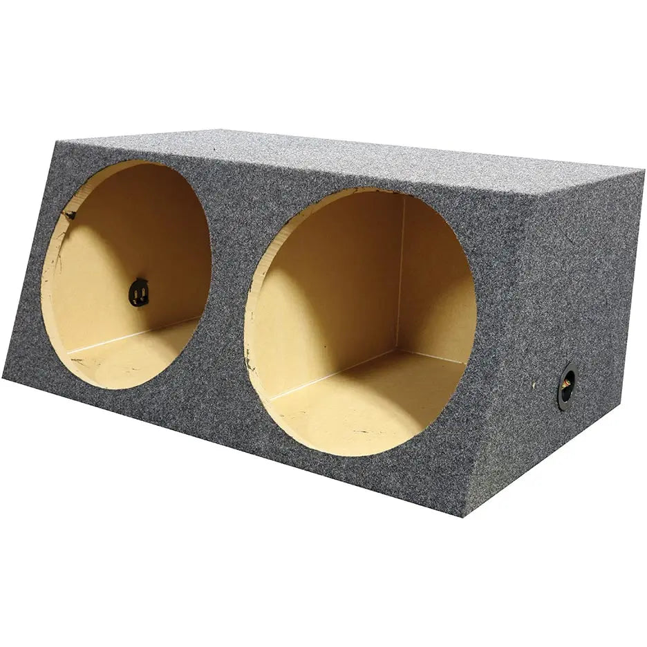 Qpower Dual 12″ Sealed Heavy Duty Angled Empty Woofer Box Qpower