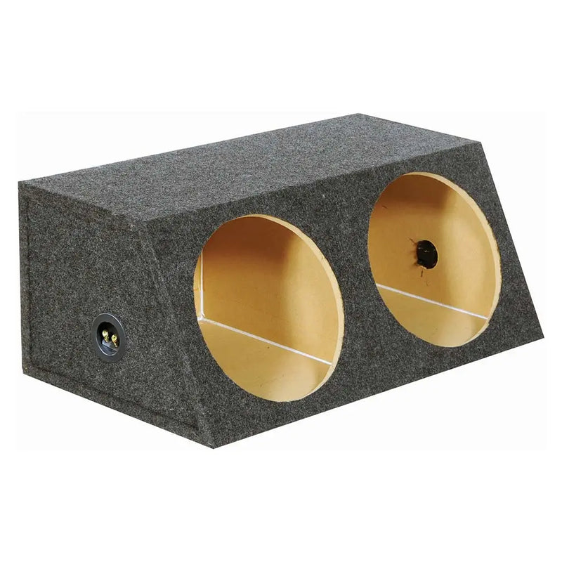 Qpower Dual 15" Sealed Heavy Duty Angled Empty Woofer Box Qpower