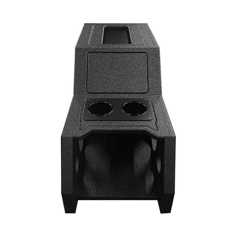 Qpower Qbomb '15-'26 F-150/ '17-'26 Super Duty Crew Cab Center Console Single 12" Vented Empty Woofe Qpower