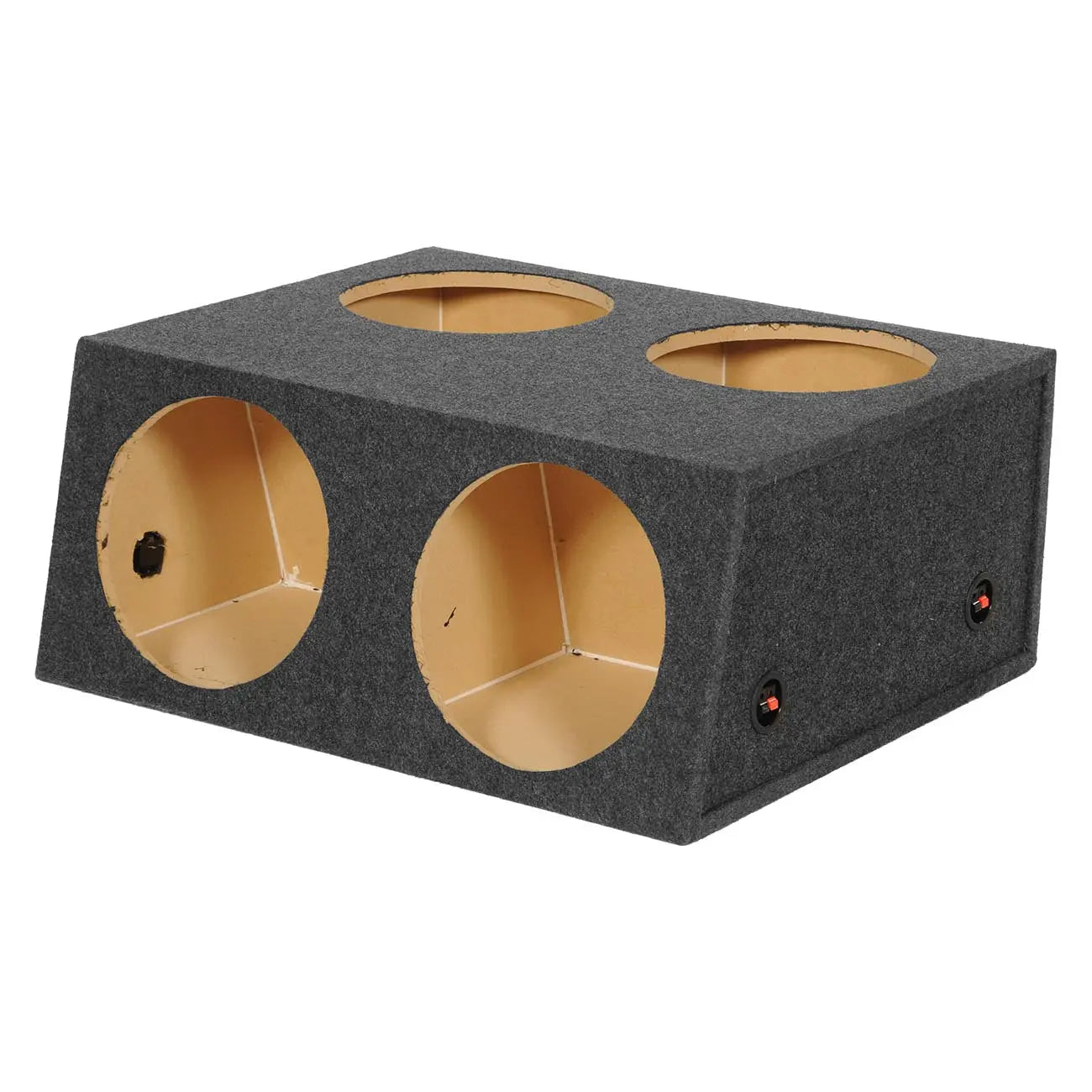 Qpower Quad 12" Sealed Empty Angled Front Woofer Enclosure Qpower