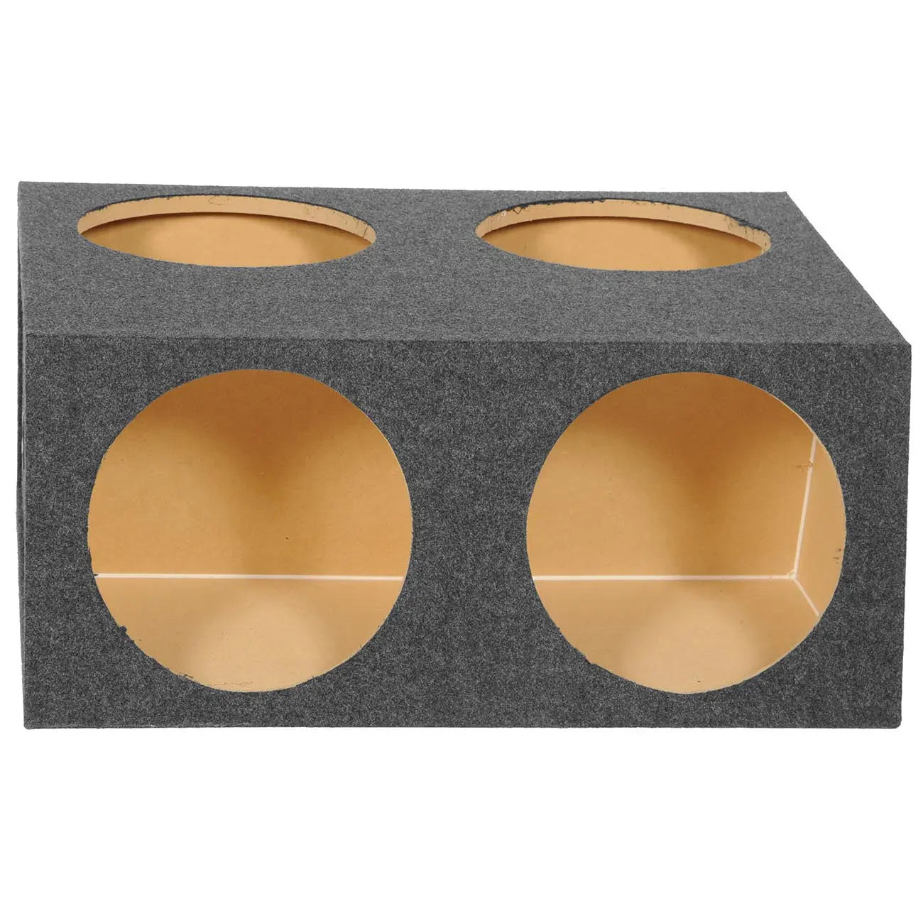 Qpower Quad 12" Sealed Empty Angled Front Woofer Enclosure Qpower