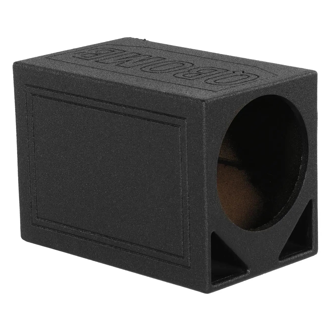Qpower Single 12" Triangle Ported Finished W/bed Liner Qpower