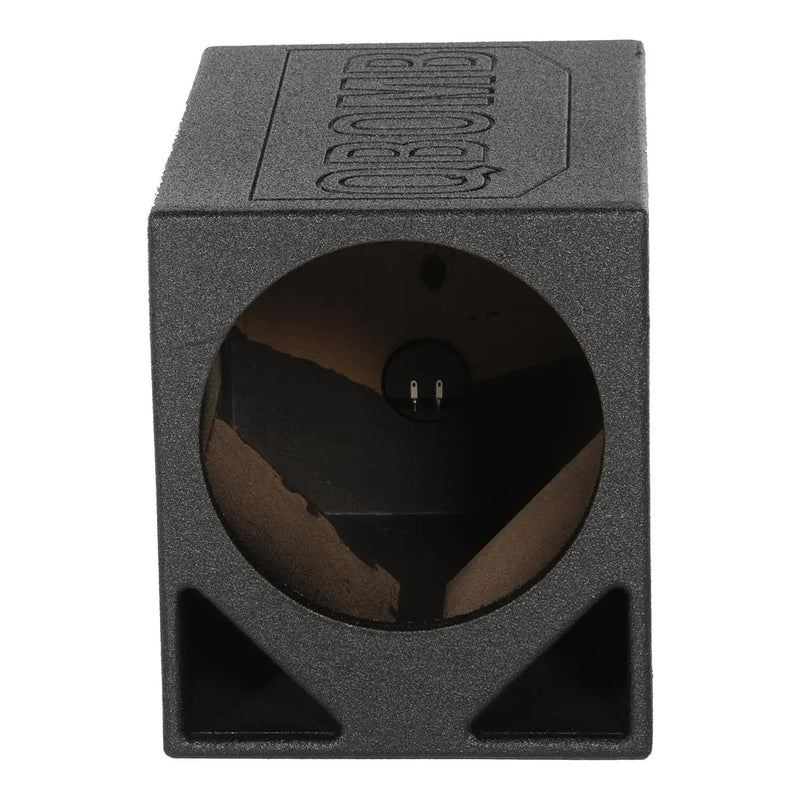 Qpower Single 12" Triangle Ported Finished W/bed Liner Qpower